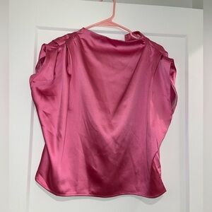 Revolve Pink Satin Women's Top